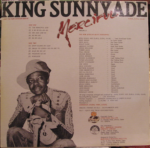 baixar álbum King Sunny Ade (GMA, GOH, PAM) And The New African Beats - Merciful
