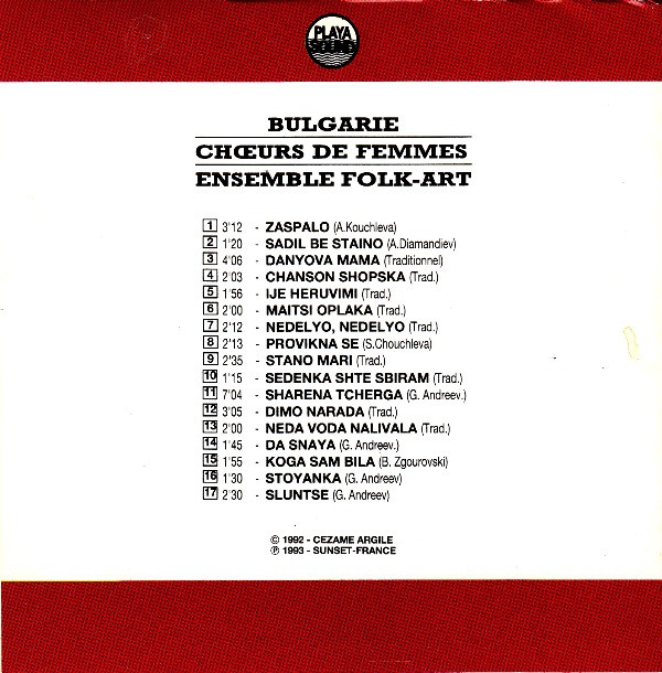 télécharger l'album Ensemble FolkArt - Bulgarie Chœurs De Femmes Bulgaria Womens Chorus