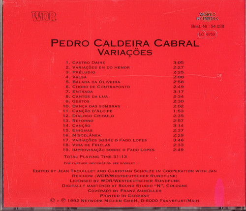 Album herunterladen Pedro Caldeira Cabral, Francisco Perez - Portugal Variacoes