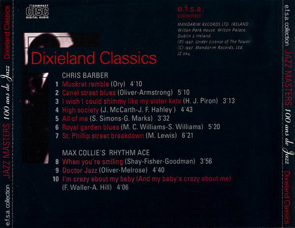 last ned album Chris Barber, Max Collie Rhythm Aces - Jazz Masters 100 Ans De Jazz Dixieland Classics