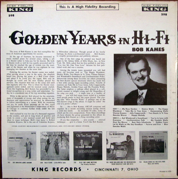 Album herunterladen Bob Kames - Golden Years In Hi Fi