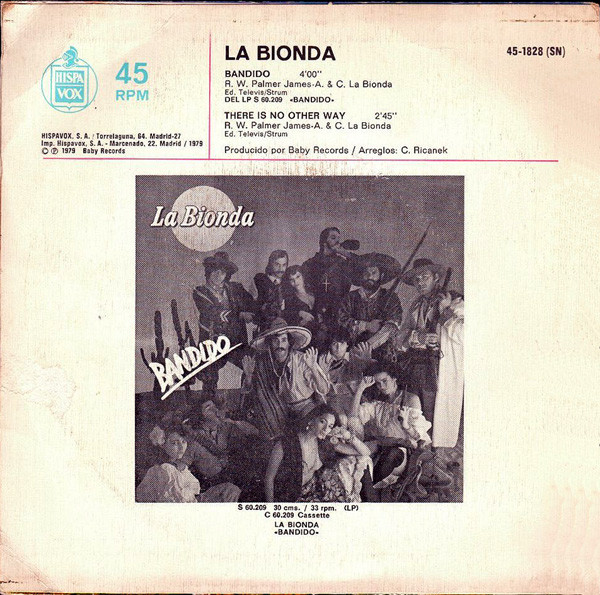 descargar álbum La Bionda - Bandido There Is No Other Way