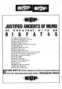 The Justified Ancients Of Mu Mu - 20 Greatest Hits EP album cover