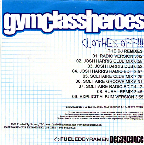baixar álbum Gym Class Heroes - Clothes Off The DJ Remixes