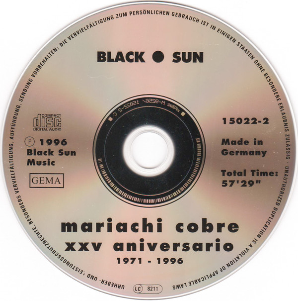 baixar álbum Mariachi Cobre - XXV Aniversario 1971 1996