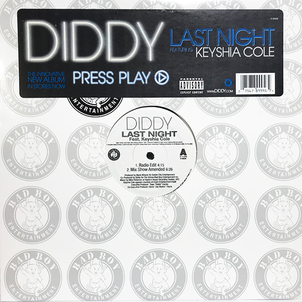 Last Night Diddy feat. Keyshia Cole Went to #10 in the US Charts