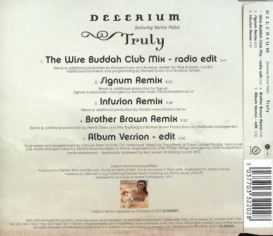 last ned album Download Delerium Featuring Nerina Pallot - Truly album