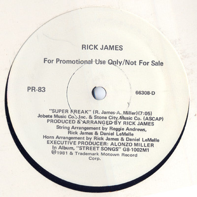 Rick James – Super Freak (1981, Vinyl) - Discogs