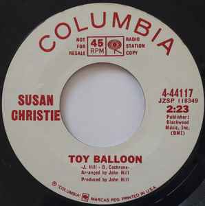 Susan Christie - Toy Balloon / Tonight You Belong To Me album cover
