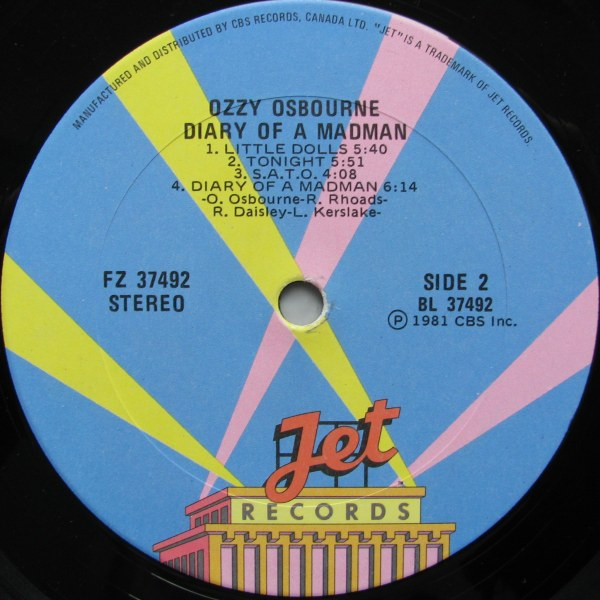 Ozzy Osbourne - Diary Of A Madman [Vinyl] | Jet Records (FZ 37492) - 4
