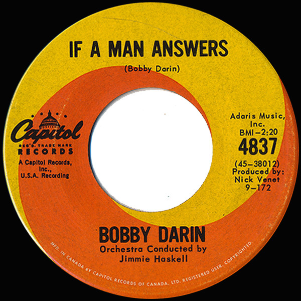 Bobby Darin – If A Man Answers / A True, True Love (1962, Scranton