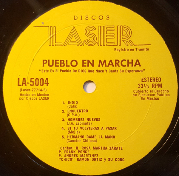 last ned album Chico Ramón Y Su Coro ,Cantan H Rosa Martha Zárate, P Frank Ponce, P Andrés Martinez - Pueblo En Marcha