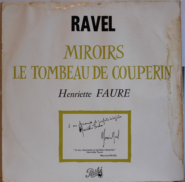 Album herunterladen Ravel Henriette Faure - Miroirs Le Tombeau De Couperin