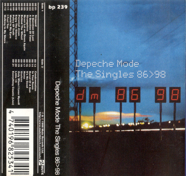 Depeche Mode – The Singles 86>98 (1998, Cassette) - Discogs