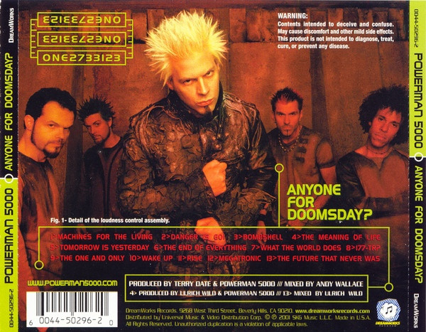 Powerman 5000 – Anyone For Doomsday? (2001, CD) - Discogs