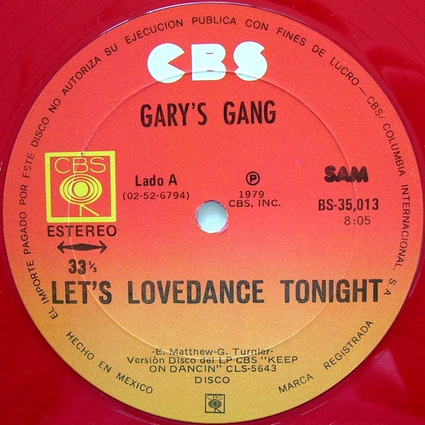 Gary's Gang – Let's Lovedance Tonight (1979, Vinyl) - Discogs