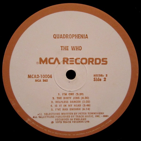 The Who 【QUADROPHENIA】´73発売オリジナル2枚組レコード-