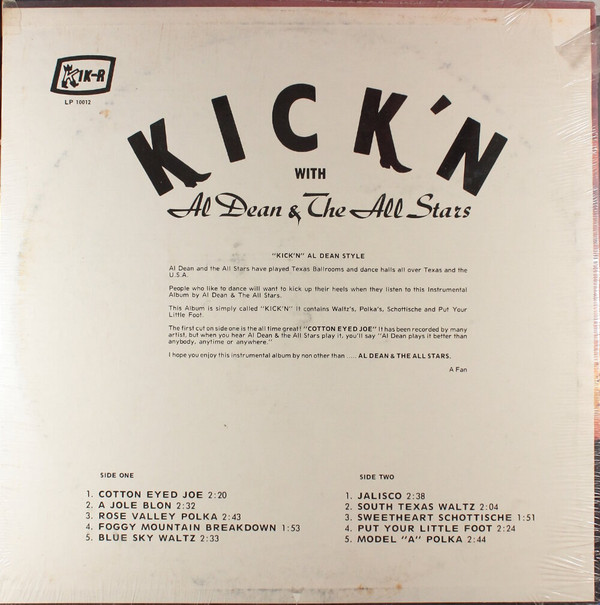 télécharger l'album Al Dean & The All Stars - Kickn With Al Dean And The All Stars