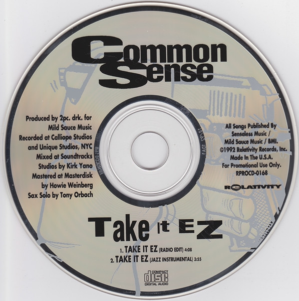 Common Sense – Take It EZ (1992, CD) - Discogs