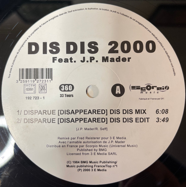 baixar álbum Dis Dis 2000 - Disparue Disappeared