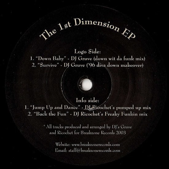 télécharger l'album DJ Gruve DJ Ricochet - The 1st Dimension EP