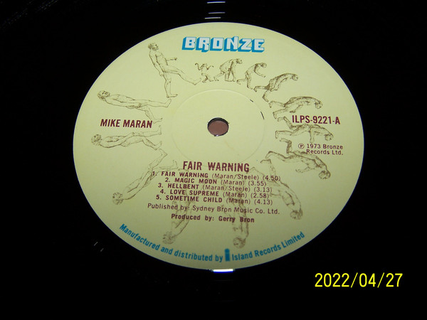 Mike Maran - Fair Warning | Bronze (ILPS-9221) - 6