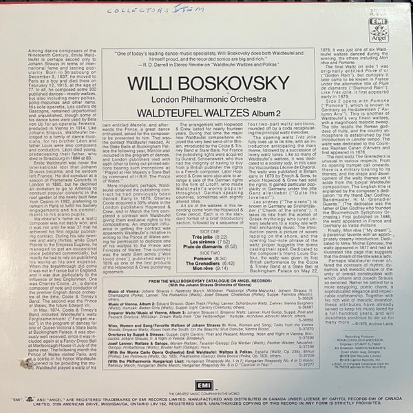 ladda ner album Waldteufel, Willi Boskovsky, London Philharmonic Orchestra - Waldteufel Waltzes Album 2