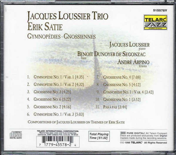 Jacques Loussier Trio - Satie: Gymnopédies • Gnossiennes | Telarc Jazz (515578Y) - 16