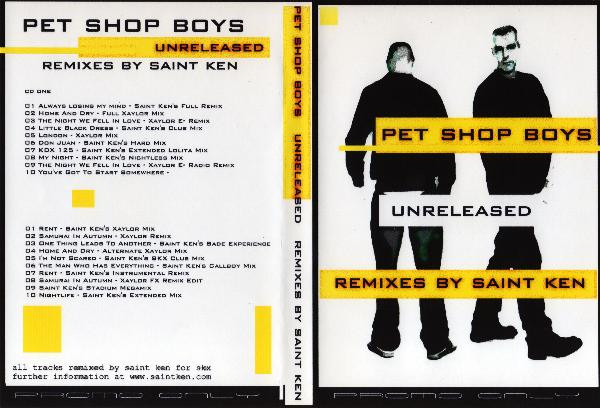 lataa albumi Pet Shop Boys - Unreleased Remixes By Saint Ken