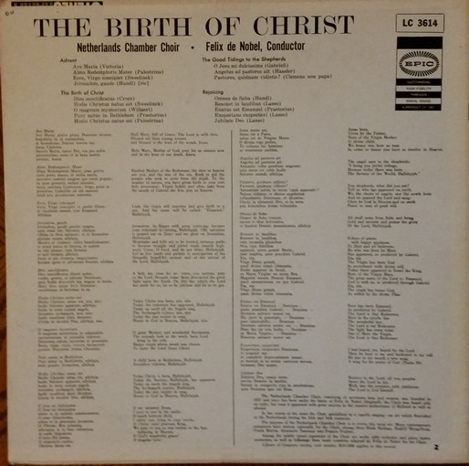 last ned album Netherlands Chamber Choir, Felix De Nobel - The Birth Of Christ