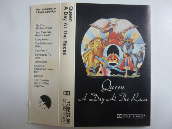 Queen – A Day At The Races (1976, White paper labels, Cassette