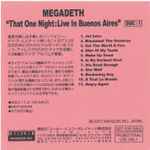 Megadeth - That One Night: Live in Buenos Aires - Encyclopaedia Metallum