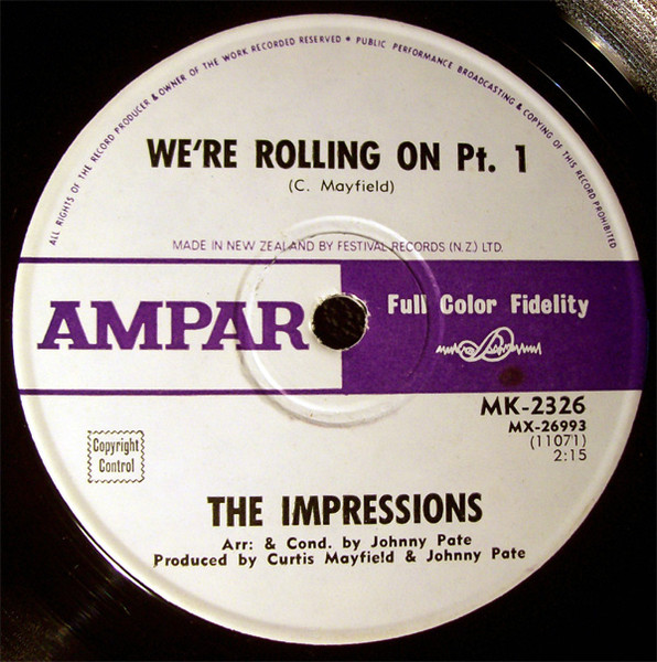 The Impressions – We're Rolling On (1968, Vinyl) - Discogs