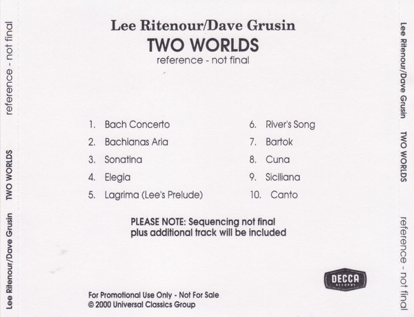 Album herunterladen Download Lee Ritenour & Dave Grusin - Two Worlds album
