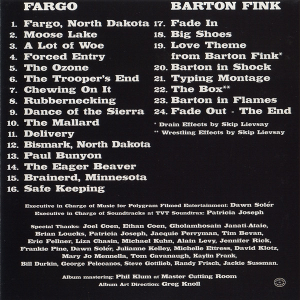 ladda ner album Carter Burwell - Fargo Barton Fink
