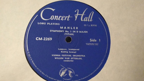 last ned album Mahler, Vienna Festival Orchestra, Willem Van Otterloo - Symphony No 1 In D Major Titan