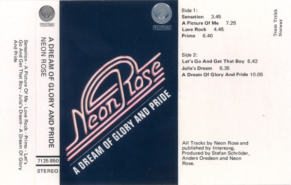 Neon Rose – A Dream Of Glory And Pride (1974, Vinyl) - Discogs