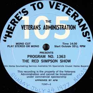 Red Simpson / Nat King Cole – Here's To Veterans Program No. 1363