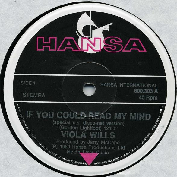 Viola Wills - If You Could Read My Mind | Hansa International (600.303) - 2