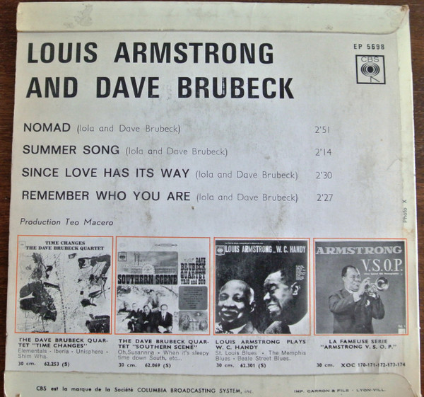descargar álbum Louis Armstrong And Dave Brubeck - Nomad