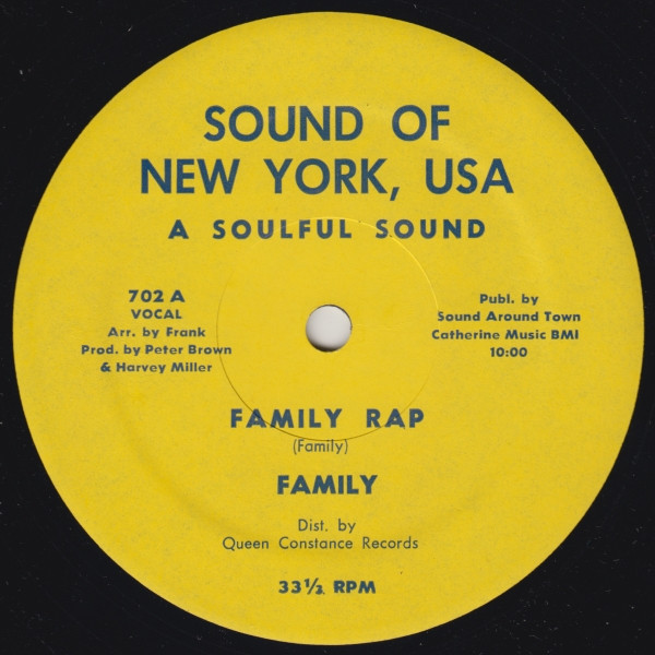 Family – Family Rap (1979, Black Text, Vinyl) - Discogs