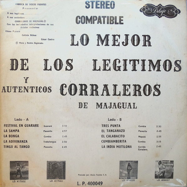 last ned album Los Corraleros De Majagual - Lo Mejor De Los Legítimos Corraleros