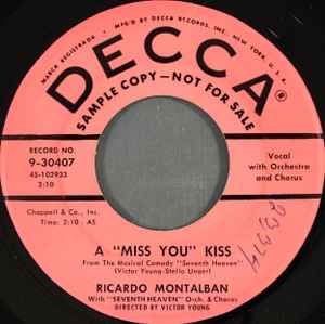 Ricardo Montalban - A "Miss You" Kiss album cover