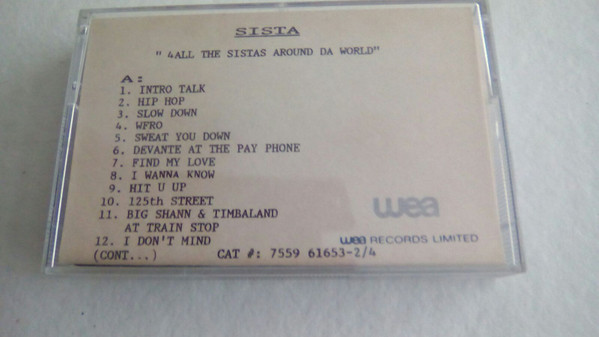 Sista – 4 All The Sistas Around Da World (1994, Cassette) - Discogs