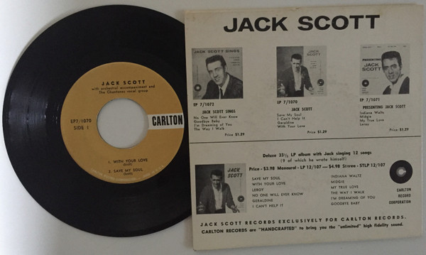 last ned album Jack Scott And The Chantones - With Your Love