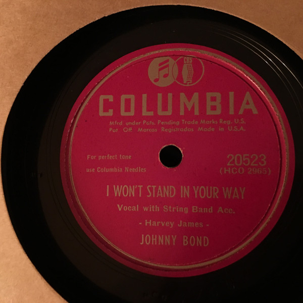 ladda ner album Johnny Bond - Heart And Soul I Wont Stand In Your Way