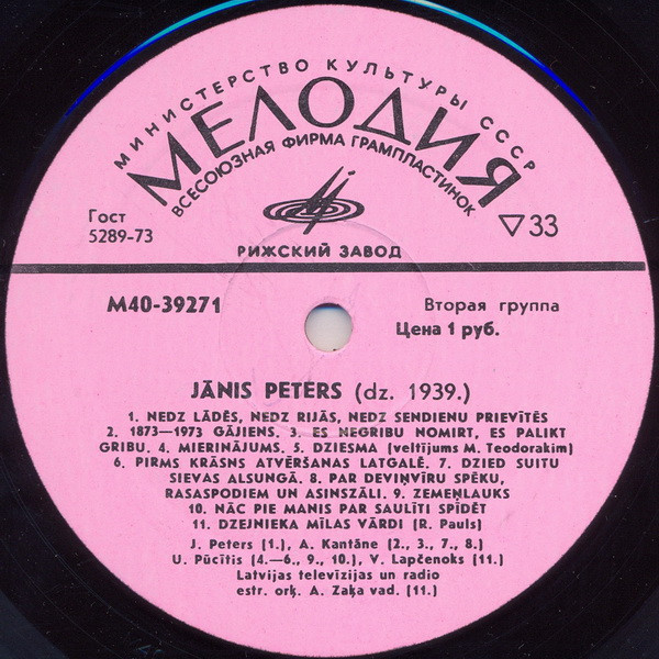 télécharger l'album Jānis Peters - Jānis Peters