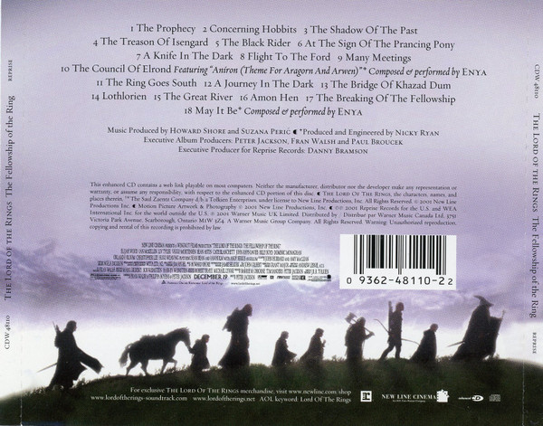 Howard Shore - The Lord Of The Rings: The Fellowship Of The Ring | Reprise Records (CDW 48110) - 2