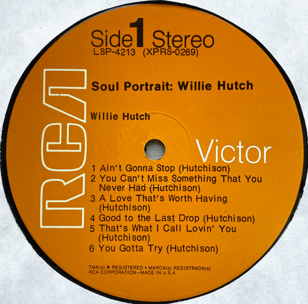 Willie Hutch – Soul Portrait (1969, Vinyl) - Discogs