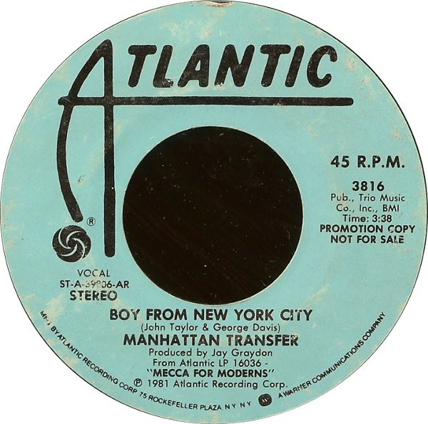 The Manhattan Transfer – Boy From New York City (1981, Vinyl